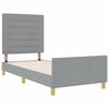 vidaXL Cadru de pat cu headboard Gri deschis 80 x 200 cm țesătură