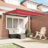 vidaXL Cortina Retractabilă Roșu 350 x 250 cm Țesătură și Aluminiu