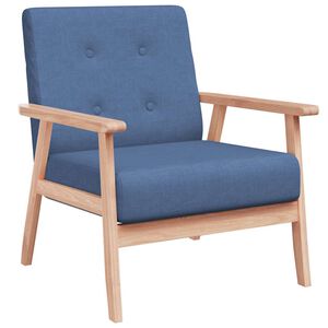 vidaXL Fotoliu, albastru, material textil