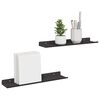 vidaXL Raft suspendat Pe perete 2 pcs Negru 40 x 8,5 x 2,5 cm Oțel