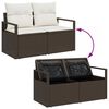 vidaXL Set de canapele pentru grădină 9 pcs Maro Rattan poli