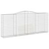 vidaXL Coșuri gabion arcuite 2 buc. 400x50x160/180 cm, fier galvanizat