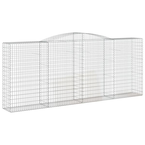 vidaXL Coșuri gabion arcuite 2 buc. 400x50x160/180 cm, fier galvanizat