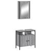 vidaXL Set mobilier de baie, 2 piese, gri sonoma, lemn prelucrat