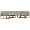 vidaXL Set de canapele de exterior 5 buc. Gri natural și deschis