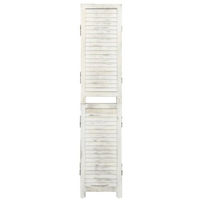 vidaXL Separator cameră cu 6 panouri, alb antic, 215x166 cm, lemn