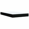 vidaXL Pat box spring cu saltea, negru, 120x190 cm, catifea