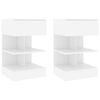 vidaXL Noptiere, 2 buc., alb, 40x35x65 cm, PAL
