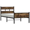vidaXL Cadru pat fără saltea, stejar fumuriu 100x190 cm lemn prelucrat