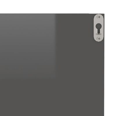 vidaXL Rafturi de perete, 2 buc., gri extralucios, 40x11,5x18 cm, PAL