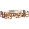 vidaXL Set de canapele de exterior 10 pcs natural Lemn Solid de Acacia