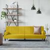 vidaXL Canapea extensibilă cu cotiere, galben, catifea