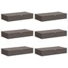 vidaXL Cutie de depozitare 6 pcs Gri 90 x 48 x 15 cm