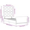 vidaXL Cadru de pat cu headboard Gri &icirc;nchis 80 x 200 cm țesătură