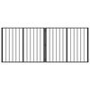 vidaXL Poartă pentru c&acirc;ini 2 pcs Negru 100 x 80 cm Oțel Galvanizat