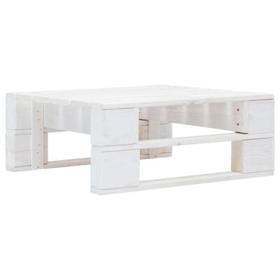 vidaXL Set mobilier din paleți cu perne, 4 piese, alb, lemn pin tratat