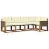 vidaXL Set de canapele de exterior 5 buc. Natural și Crem