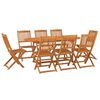 vidaXL Set mobilier de grădină 9 piese 180x90x75 cm, lemn masiv acacia