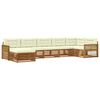 vidaXL Set de canapele de exterior cu pernă 7 pcs Natural și Crem