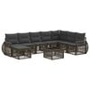 vidaXL Set de canapele pentru grădină 9 pcs Gri și gri &icirc;nchis