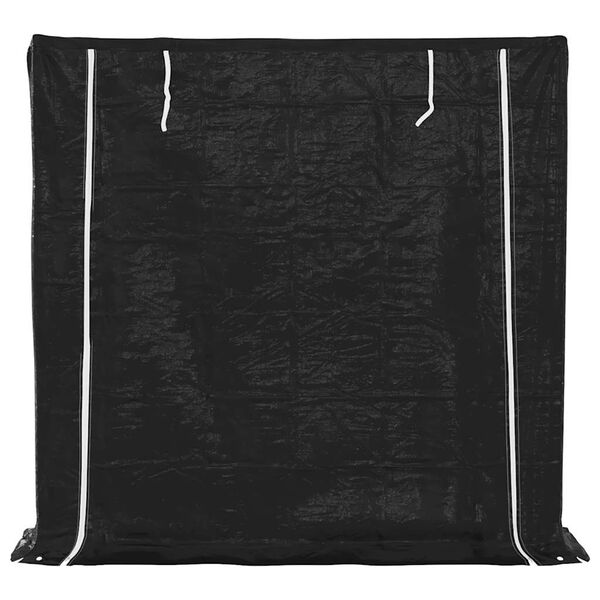 vidaXL Suport pentru lemne de foc cu capac de ploaie Oțel galvanizat