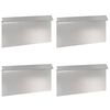 vidaXL Gard pentru melci 4 buc. 50 x 3,5 x 25 cm Oţel inoxidabil