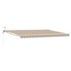 vidaXL Cort electric retractabil Bej și Alb 4,5 &times; 3,5 m