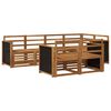 vidaXL Set canapea sectională 6 pcs natural Lemn Solid de Acacia
