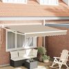 vidaXL Cortina Retractabilă Manual Bej 350 x 250 cm țesătură