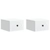 vidaXL Dulap de noapte suspendat cu sertar 2 pcs Alb 33 x 34,5 x 20 cm