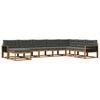 vidaXL Set de canapele de exterior 8 buc. Natural și Antracit