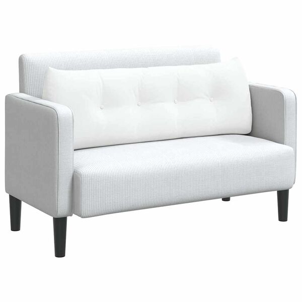 vidaXL Perna pentru spate Alb 140 x 24 x 50 cm țesătură