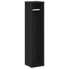vidaXL Dulap de baie cu suport pentru role, negru, 20,5x20x90 cm