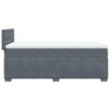 vidaXL Pat box spring cu saltea, gri &icirc;nchis, 80x200 cm, catifea