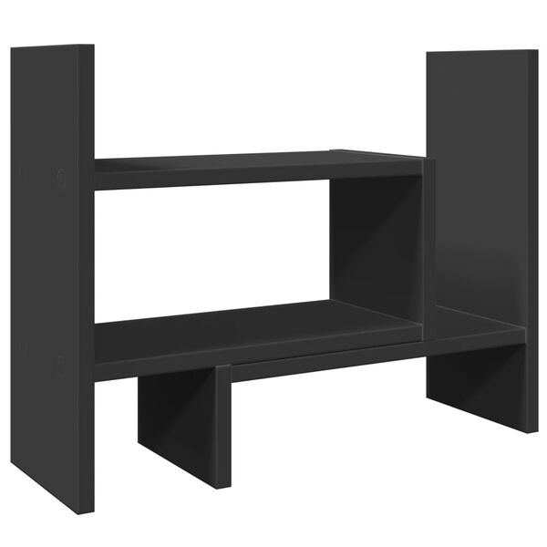 vidaXL Organizator de birou, negru, 38,5x17x39 cm lemn prelucrat