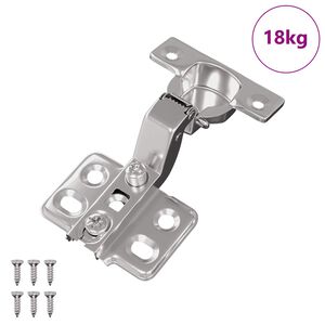 vidaXL Hinge 254 pcs Nichel 85 x 52,5 x 9,5 mm Fier