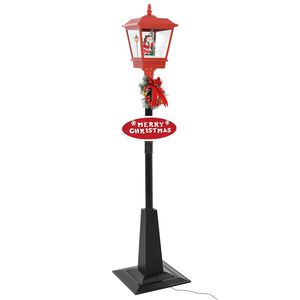 vidaXL Felinar stradal cu moș Crăciun, LED, 180 cm