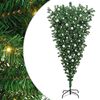 vidaXL Brad de Crăciun artificial pre-iluminat răsturnat cu set de bile