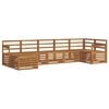 vidaXL Set de canapele de exterior 7 buc. natural