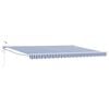 vidaXL Cort electric retractabil Albastru și Alb 5 x 3 m