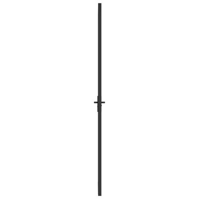 vidaXL Ușă de interior, 76x201,5 cm, negru, sticlă ESG și aluminiu