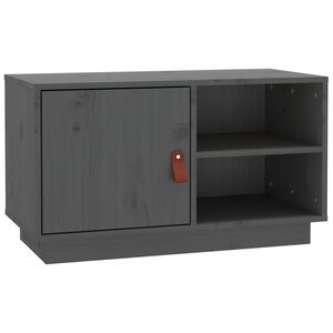 vidaXL Comodă TV, gri, 70x34x40 cm, lemn masiv de pin