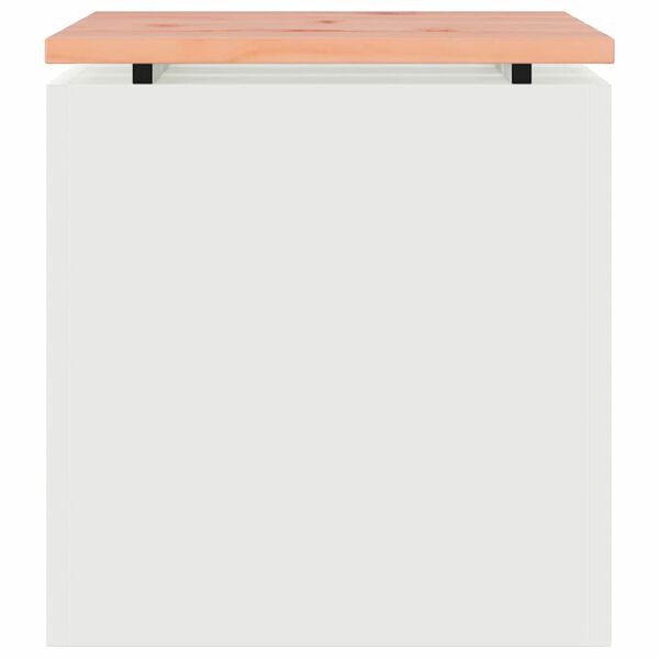 vidaXL Bancă de grădină Alb 40 x 40 x 43 cm Oțel