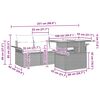 vidaXL Set de canapele pentru grădină cu pernă 5 pcs Bej poliratan