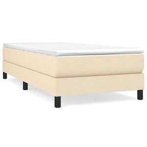 vidaXL Cadru de pat cu arcuri cremă 80x200 cm țesătură