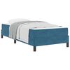 vidaXL Pat cu arcuri cu saltea Albastru &icirc;nchis 90 x 190 cm țesătură