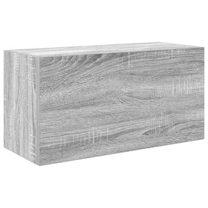 vidaXL Dulap perete baie, gri sonoma, 60x25x30 cm, lemn prelucrat