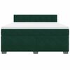 vidaXL Pat box spring cu saltea, verde &icirc;nchis, 180x200 cm, catifea