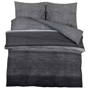 vidaXL Set cu husă de pilotă, gri &icirc;nchis și negru, 260x240 cm, bumbac