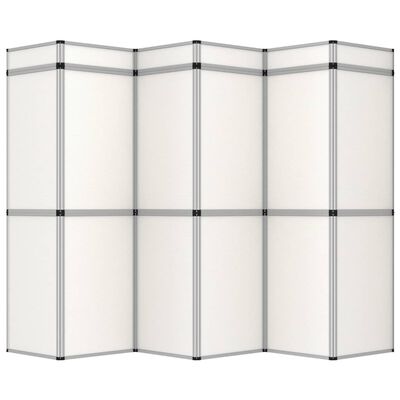 vidaXL Perete de afișaj pliabil cu 18 panouri, alb, 362 x 200 cm